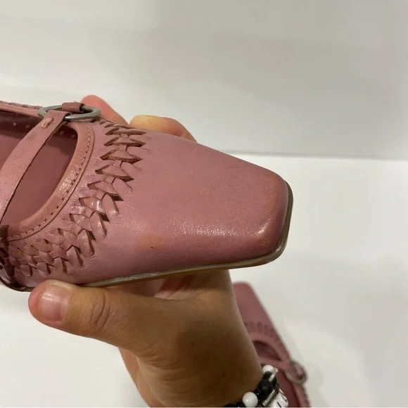 Nicole Bedeliapin Size 9 Rose Gold Woven Heels with Buckle Detail - Picture 7 of 14